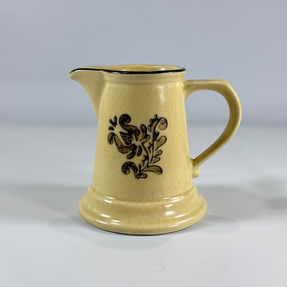 Pfaltzgraff Village Creamer Brown Vintage Stoneware 6-24 Made in USA Crazing